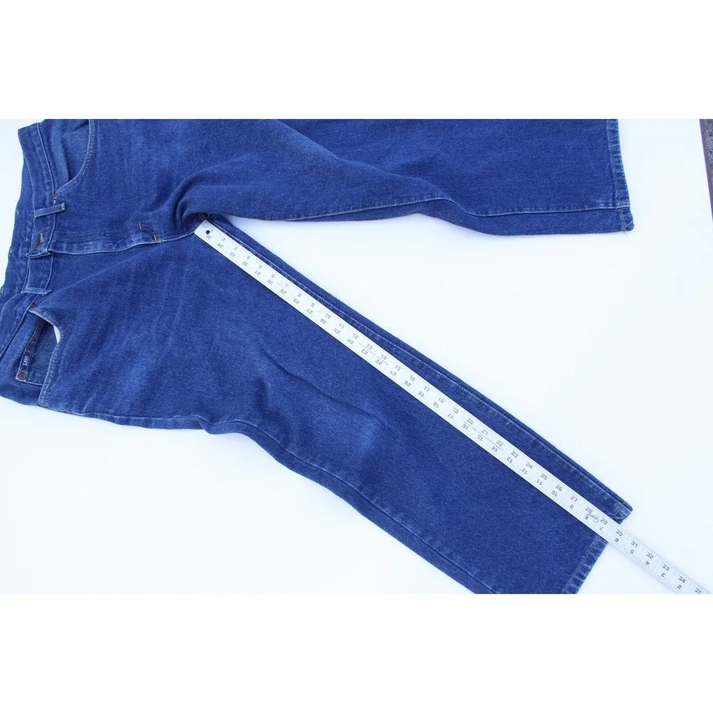 Vintage Lee Jeans Mens‎ 38x30 Dark Blue 100% Cotton Straight Leg Made In USA